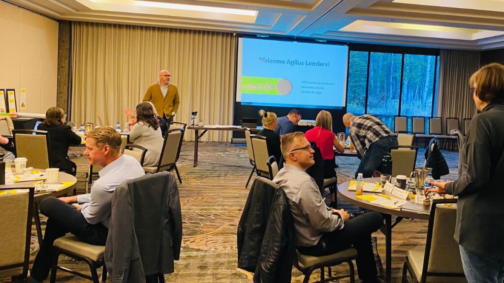 Agilus employees participating in an internal learning and development program.